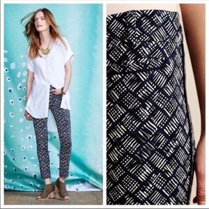 Anthropologie |‎ Cartonnier Charlie Tuxedo Pants Blue & White | Size 12